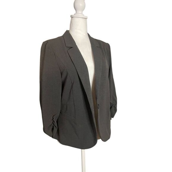 A Byer Womens Size XL One Button Suit Jacket & Size 13 Pants 2 Piece Set Gray - Picture 4 of 10